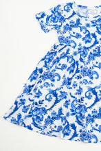 Load image into Gallery viewer, Blue Porcelain Twirl Dress
